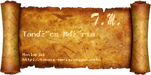 Tanács Mária névjegykártya
